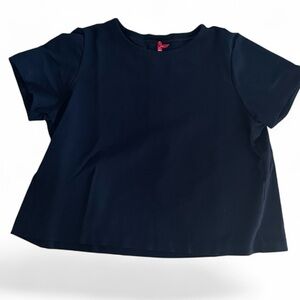 SPANX perfect pleated back black top XL